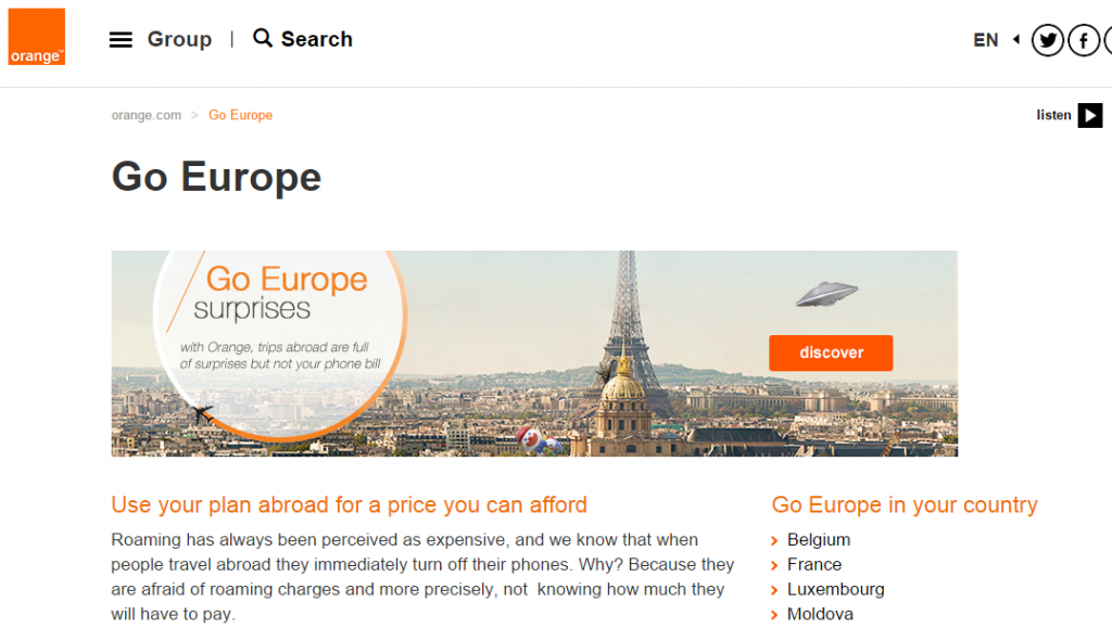 Go eu. Испания оператор оранж код. Orange mundo. Go to Europe. Europe goes local.